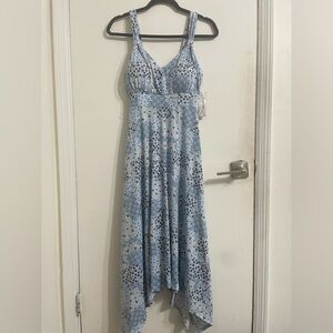 NWT Blue floral dress patchwork